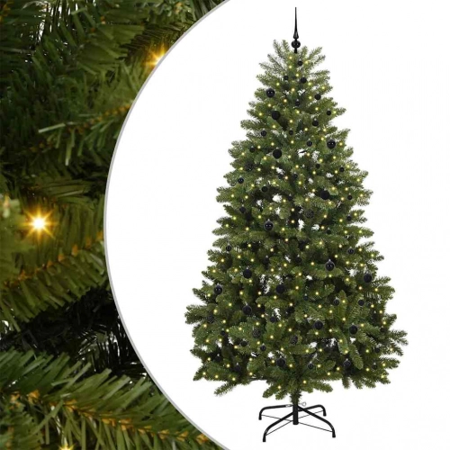 Mākslīgā Ziemassvētku Eglīte Zaļa 270 Cm Pvc Un Metāls Vidaxl