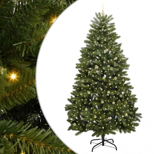 Mākslīgā Ziemassvētku Eglīte Zaļa 270 Cm Pvc Un Metāls Vidaxl