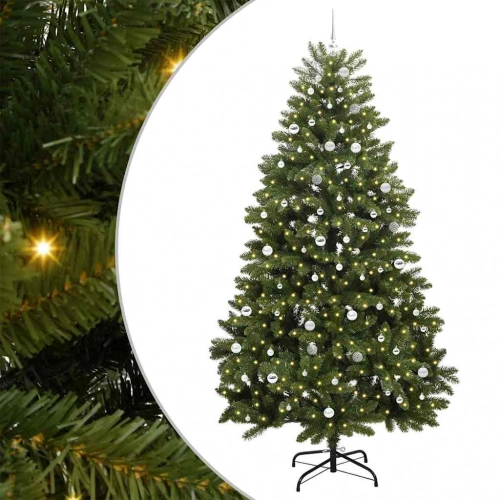 Mākslīgā Ziemassvētku Eglīte Zaļa 270 Cm Pvc Un Metāls Vidaxl