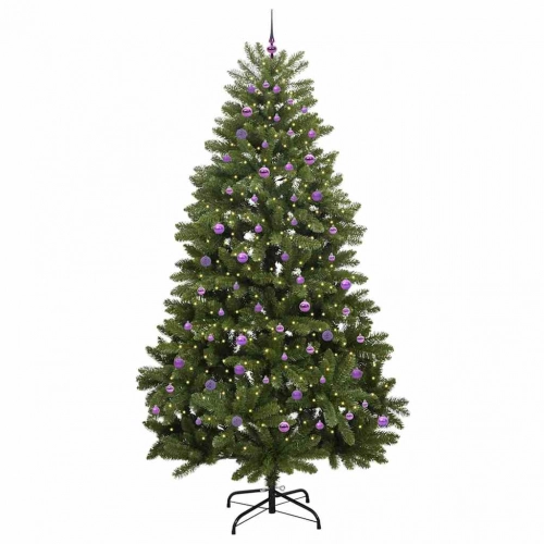 Mākslīgā Ziemassvētku Eglīte Zaļa 270 Cm Pvc Un Metāls Vidaxl