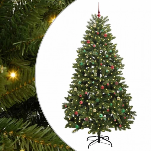 Mākslīgā Ziemassvētku Eglīte Zaļa 270 Cm Pvc Un Metāls Vidaxl