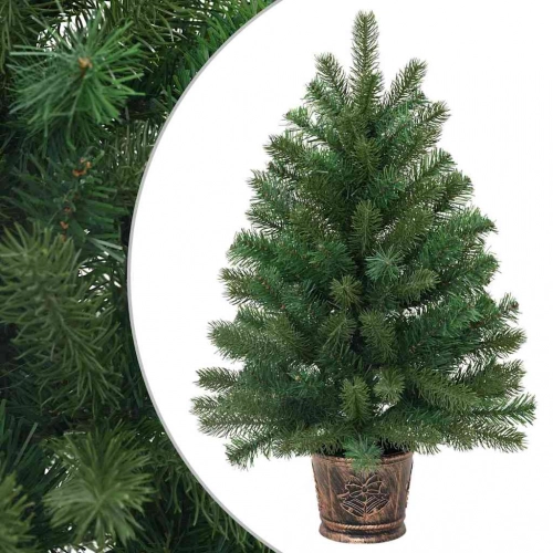 Mākslīgā Ziemassvētku Eglīte Zaļa 75 Cm Pvc, Pe Un Tērauds Vidaxl