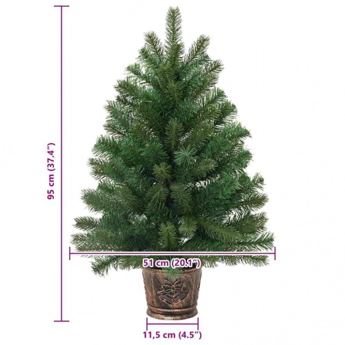 Mākslīgā Ziemassvētku Eglīte Zaļa 95 Cm Pvc, Pe Un Tērauds Vidaxl