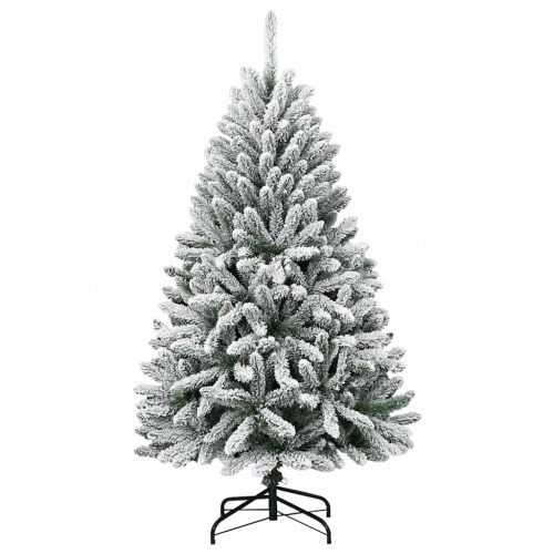Mākslīgā Ziemassvētku Eglīte Zaļš Un Balts 120 Cm Pvc Un Metāls Vidaxl
