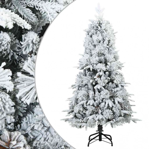 Mākslīgā Ziemassvētku Eglīte Zaļš Un Balts 120 Cm Pvc Vidaxl