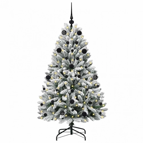 Mākslīgā Ziemassvētku Eglīte Zaļš Un Balts 150 Cm Pvc Un Metāls Vidaxl