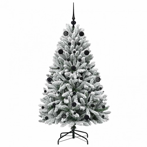 Mākslīgā Ziemassvētku Eglīte Zaļš Un Balts 150 Cm Pvc Un Metāls Vidaxl