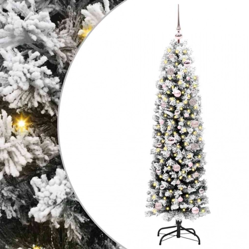 Mākslīgā Ziemassvētku Eglīte Zaļš Un Balts 150 Cm Pvc Vidaxl