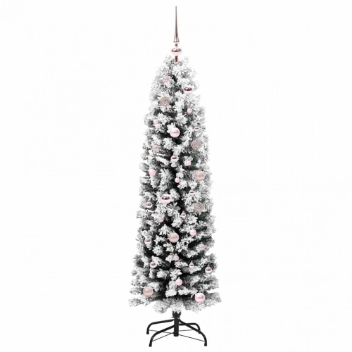Mākslīgā Ziemassvētku Eglīte Zaļš Un Balts 150 Cm Pvc Vidaxl