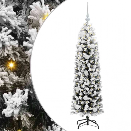 Mākslīgā Ziemassvētku Eglīte Zaļš Un Balts 150 Cm Pvc Vidaxl