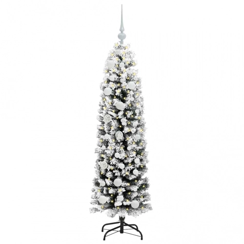 Mākslīgā Ziemassvētku Eglīte Zaļš Un Balts 150 Cm Pvc Vidaxl