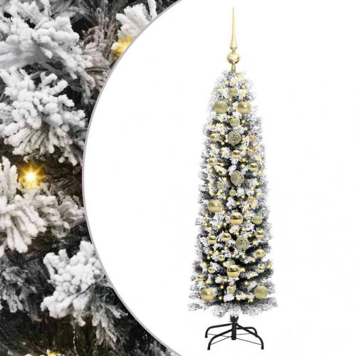 Mākslīgā Ziemassvētku Eglīte Zaļš Un Balts 150 Cm Pvc Vidaxl
