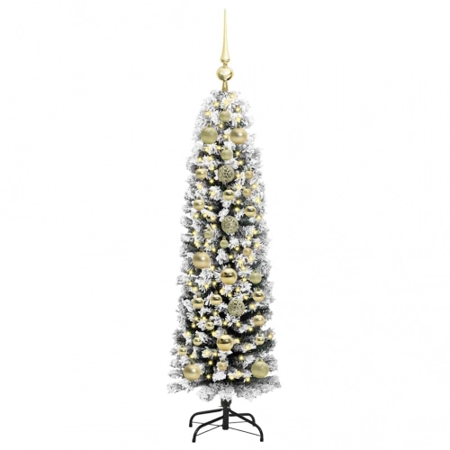 Mākslīgā Ziemassvētku Eglīte Zaļš Un Balts 150 Cm Pvc Vidaxl