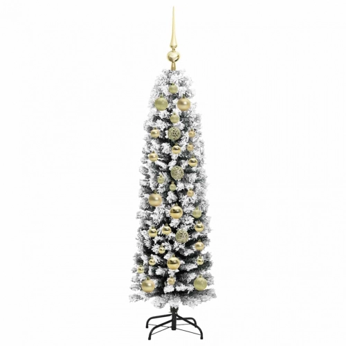 Mākslīgā Ziemassvētku Eglīte Zaļš Un Balts 150 Cm Pvc Vidaxl