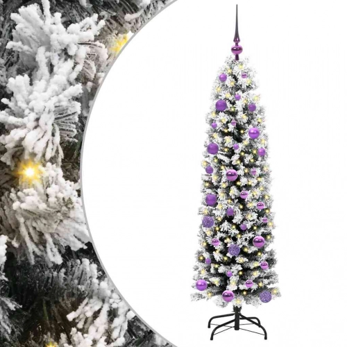 Mākslīgā Ziemassvētku Eglīte Zaļš Un Balts 150 Cm Pvc Vidaxl