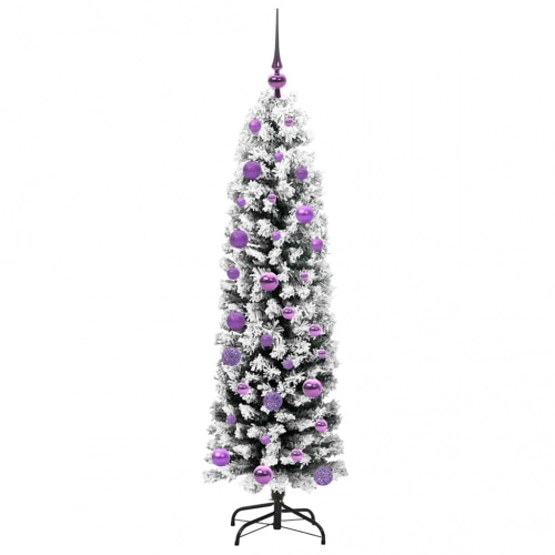 Mākslīgā Ziemassvētku Eglīte Zaļš Un Balts 150 Cm Pvc Vidaxl