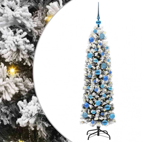 Mākslīgā Ziemassvētku Eglīte Zaļš Un Balts 150 Cm Pvc Vidaxl