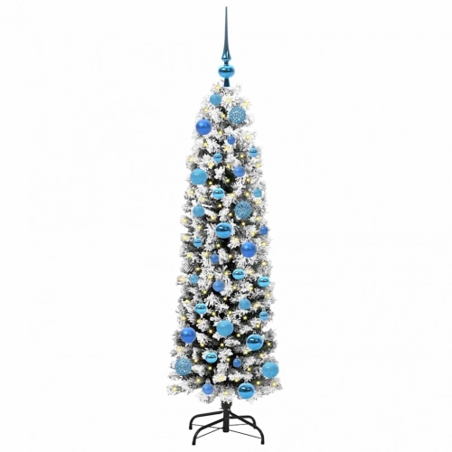 Mākslīgā Ziemassvētku Eglīte Zaļš Un Balts 150 Cm Pvc Vidaxl