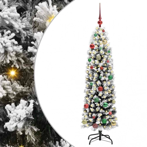 Mākslīgā Ziemassvētku Eglīte Zaļš Un Balts 150 Cm Pvc Vidaxl