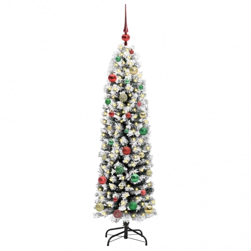 Mākslīgā Ziemassvētku Eglīte Zaļš Un Balts 150 Cm Pvc Vidaxl