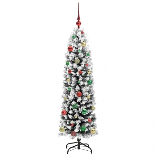 Mākslīgā Ziemassvētku Eglīte Zaļš Un Balts 150 Cm Pvc Vidaxl