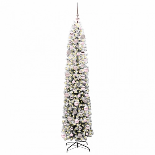 Mākslīgā Ziemassvētku Eglīte Zaļš Un Balts 180 Cm Pvc Vidaxl