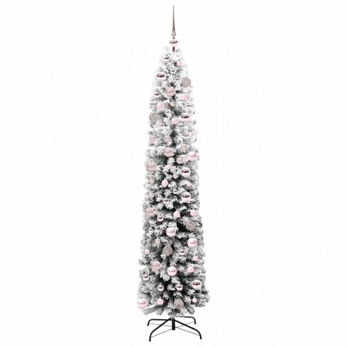 Mākslīgā Ziemassvētku Eglīte Zaļš Un Balts 180 Cm Pvc Vidaxl