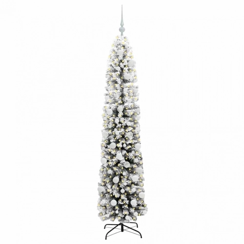 Mākslīgā Ziemassvētku Eglīte Zaļš Un Balts 180 Cm Pvc Vidaxl