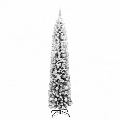 Mākslīgā Ziemassvētku Eglīte Zaļš Un Balts 180 Cm Pvc Vidaxl