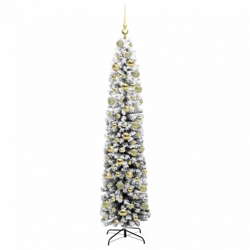 Mākslīgā Ziemassvētku Eglīte Zaļš Un Balts 180 Cm Pvc Vidaxl