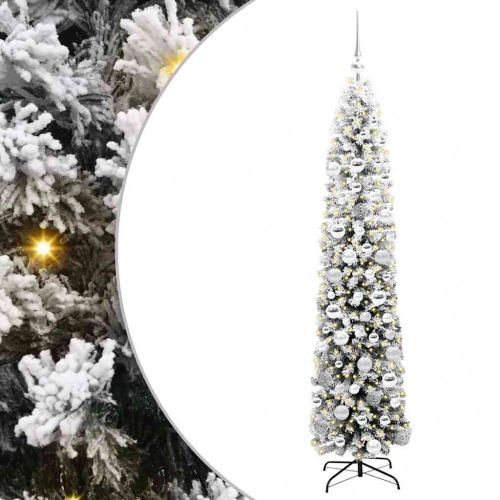 Mākslīgā Ziemassvētku Eglīte Zaļš Un Balts 180 Cm Pvc Vidaxl