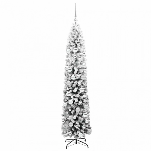 Mākslīgā Ziemassvētku Eglīte Zaļš Un Balts 180 Cm Pvc Vidaxl