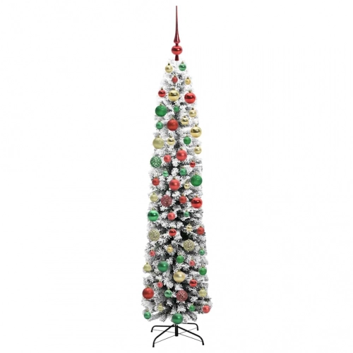 Mākslīgā Ziemassvētku Eglīte Zaļš Un Balts 180 Cm Pvc Vidaxl