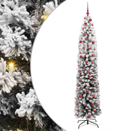 Mākslīgā Ziemassvētku Eglīte Zaļš Un Balts 210 Cm Pvc Vidaxl