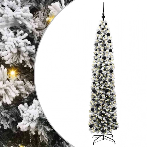 Mākslīgā Ziemassvētku Eglīte Zaļš Un Balts 210 Cm Pvc Vidaxl