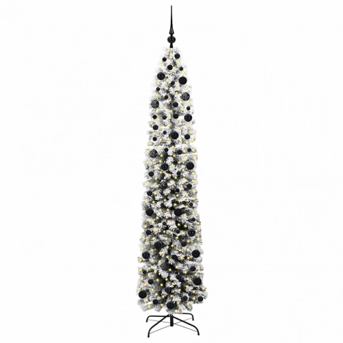 Mākslīgā Ziemassvētku Eglīte Zaļš Un Balts 210 Cm Pvc Vidaxl