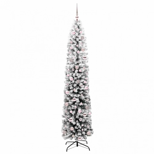 Mākslīgā Ziemassvētku Eglīte Zaļš Un Balts 210 Cm Pvc Vidaxl