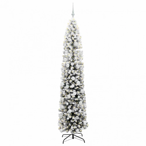 Mākslīgā Ziemassvētku Eglīte Zaļš Un Balts 210 Cm Pvc Vidaxl