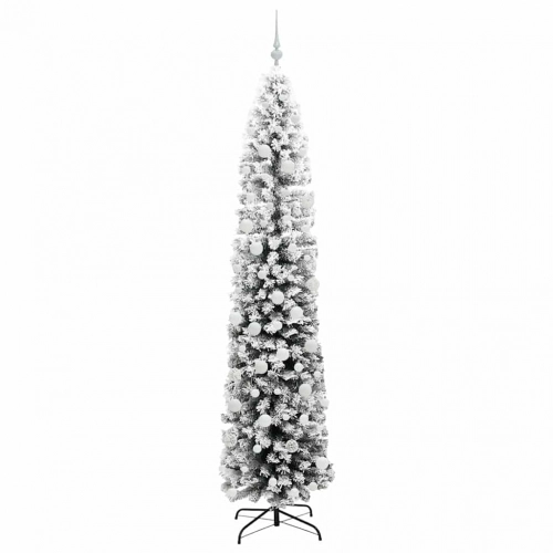Mākslīgā Ziemassvētku Eglīte Zaļš Un Balts 210 Cm Pvc Vidaxl