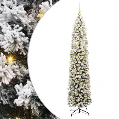 Mākslīgā Ziemassvētku Eglīte Zaļš Un Balts 210 Cm Pvc Vidaxl