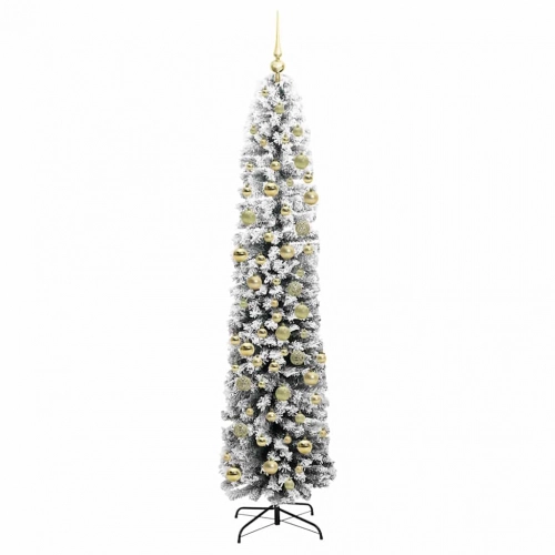 Mākslīgā Ziemassvētku Eglīte Zaļš Un Balts 210 Cm Pvc Vidaxl
