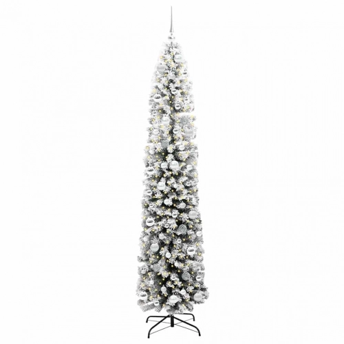 Mākslīgā Ziemassvētku Eglīte Zaļš Un Balts 210 Cm Pvc Vidaxl