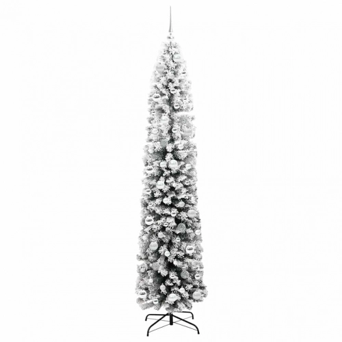 Mākslīgā Ziemassvētku Eglīte Zaļš Un Balts 210 Cm Pvc Vidaxl