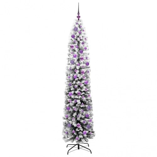 Mākslīgā Ziemassvētku Eglīte Zaļš Un Balts 210 Cm Pvc Vidaxl