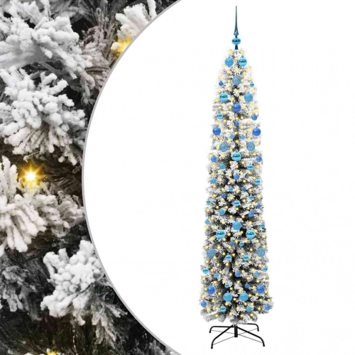 Mākslīgā Ziemassvētku Eglīte Zaļš Un Balts 210 Cm Pvc Vidaxl