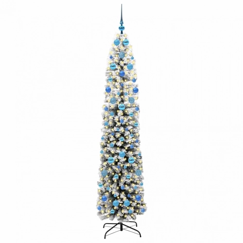 Mākslīgā Ziemassvētku Eglīte Zaļš Un Balts 210 Cm Pvc Vidaxl