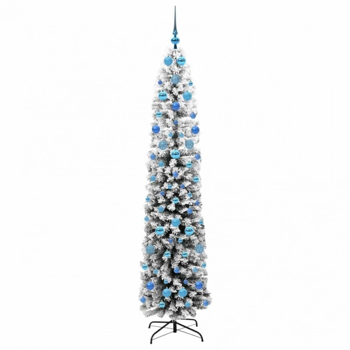 Mākslīgā Ziemassvētku Eglīte Zaļš Un Balts 210 Cm Pvc Vidaxl