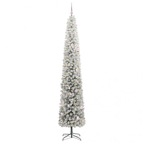 Mākslīgā Ziemassvētku Eglīte Zaļš Un Balts 270 Cm Pvc Vidaxl