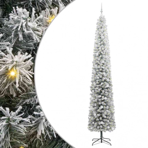Mākslīgā Ziemassvētku Eglīte Zaļš Un Balts 270 Cm Pvc Vidaxl