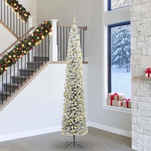 Mākslīgā Ziemassvētku Eglīte Zaļš Un Balts 270 Cm Pvc Vidaxl